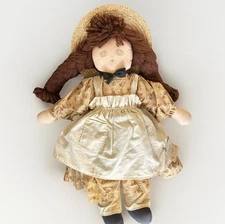 Vtg 1988 Folk Dolls and Friends Ltd Handmade Cloth Doll Freckle Face Faye 19”