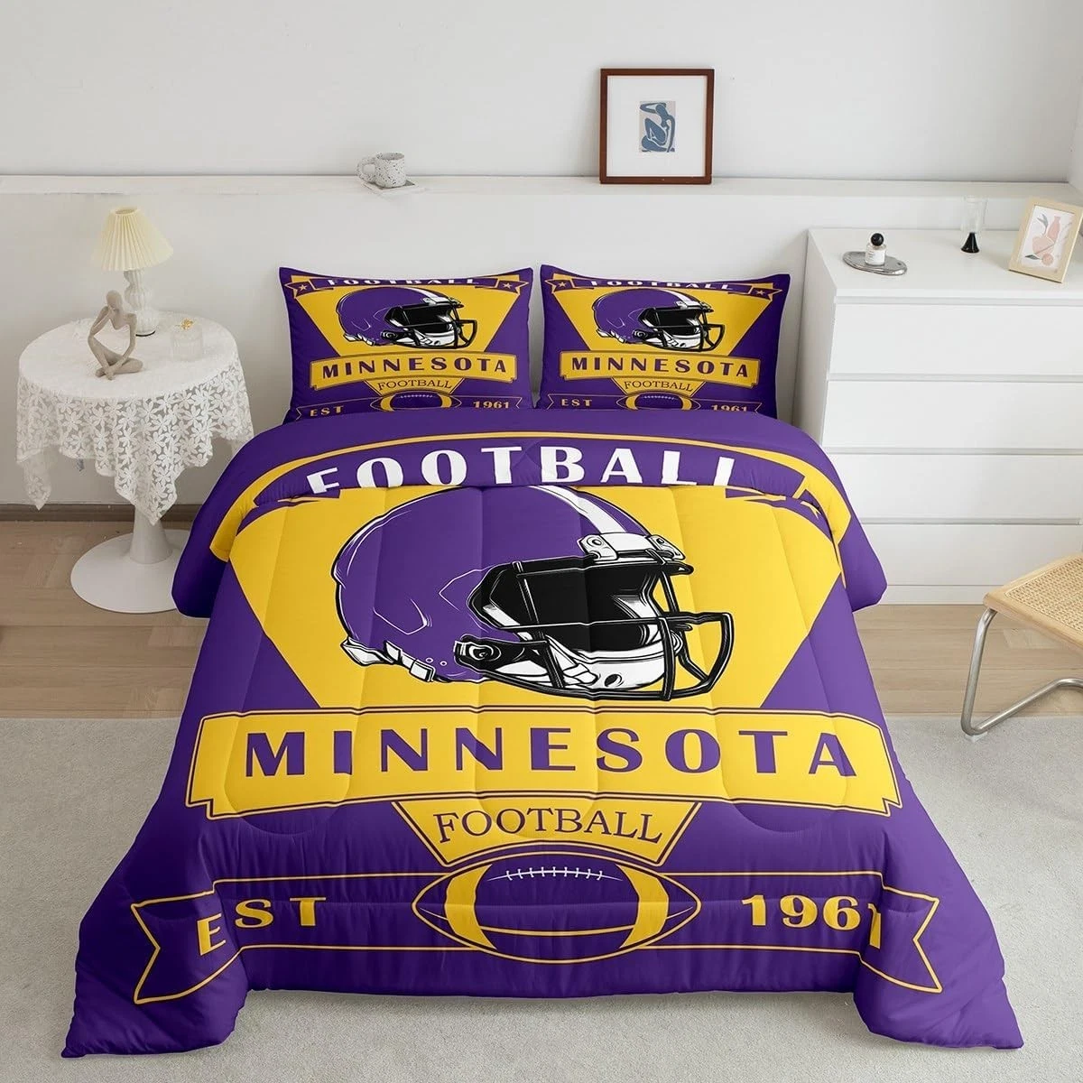 Minnesota Vikings Bedding Set Football set