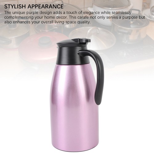 2L Stainless Steel Coffee Carafe SUS Double Wall Insulated Vacuum Hot Water A - Picture 10 of 24