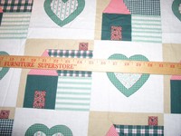 2.13 Yd;88”w;multicolor Quilt Print W/patchwork Of Hearts/homes By Fabri-quilt 2.13 Yd;88”w;multicolor Quilt Print W/patchwork Of Hearts/homes By Fabri-quilt