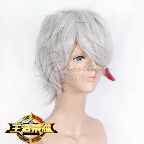 Arena Of Valor silver white Fluffy Anime Cosplay Costume Wig Hair heat resistant - Picture 4 of 9