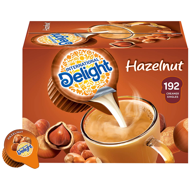 International Delight, Hazelnut, SingleServe Coffee Creamers, 192