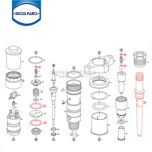 6 piezas inyector de combustible 0445120114 para Dodge Ram 2500 3500 Cummins 2004,5-2007 - Imagen 10 de 10