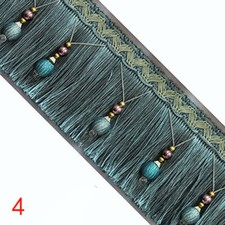 1M Curtain Fringe trim Beaded Tassel DIY Sewing Trimming Home Upholstery Decor