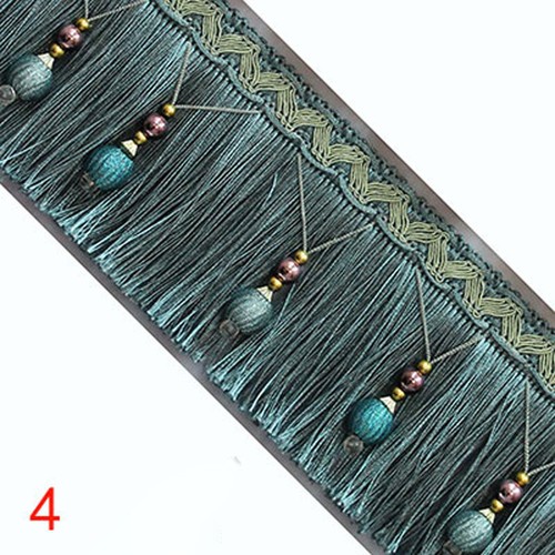1M Curtain Fringe trim Beaded Tassel DIY Sewing Trimming Home Upholstery Decor - Picture 6 of 22