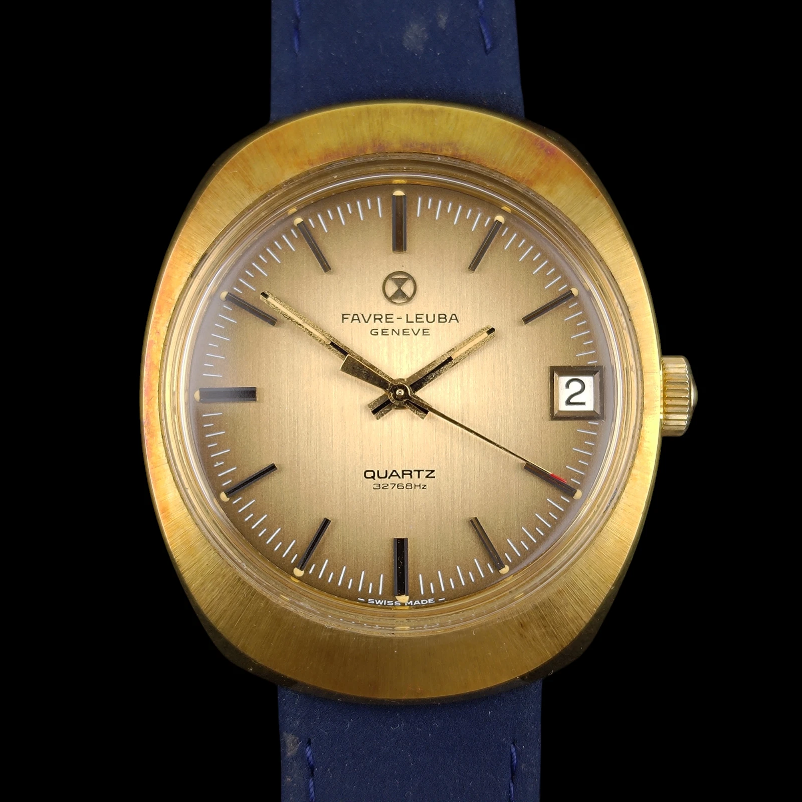 Girard Perregaux — NOS 1970s Favre-Leuba Quartz 32768 Hz - Cal. Girard Perregaux 353 - Working