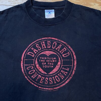 Vintage Y2K Dashboard Confessional Shirt Size Small Emo Pop