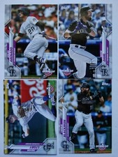 2020 Topps Opening Day Colorado Rockies Base Team Set 4 Baseball Cards