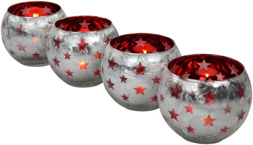 Bicchieri da tè 4 pezzi - luce vento stelle bicchieri da candela - Foto 4 di 8