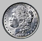 1890 MORGAN SILVER DOLLAR  $1  PHILADELPHIA MINT  90%  NICE SILVER COIN / AU-UNC