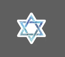 Star Of David Sticker Blue Waterproof Jew Jewish Israel Gift NEW