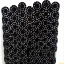 30 Black Craft Rolls Tubes Empty Receipt Paper Cores Bulk Hard Plastic Cylinder