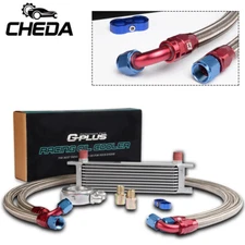 10 Row AN10 Engine Fit For Universal Transmission Oil Cooler +Filter Adapter Kit