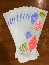 10 sheets Mrs Grossmans Opalescent Ornaments Stickers Christmas Decor Tree