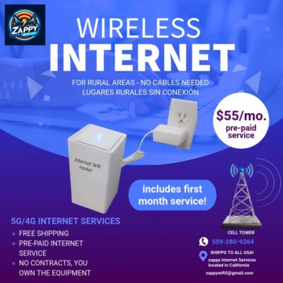 #ad #ad home internet service modem Router WIFI wth internet prepaid 1st mo. included $199.00