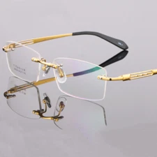 Rimless Reading Glasses Men Readers Titanium Ultralight Eyeglass frames 12g