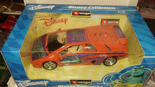 MODEL CAR BURAGO DISNEY PIXAR COLLECTION,LAMBORGHINI DIABLO SULLEY MONSTERS E CO