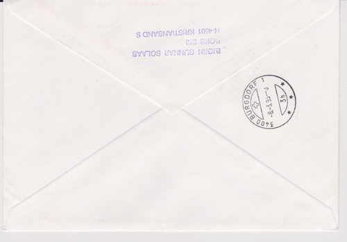 SUPERBE LETTRE RECOMMANDEE EXPRES NORVEGE 1993 ALTA PR ZOLLBRUECK CH - Picture 2 of 2