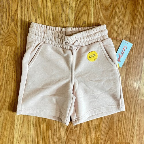 Cat & Jack Girl's Shorts Size Small (6/7) Pink Blush Pull On Drawstring Knit NWT