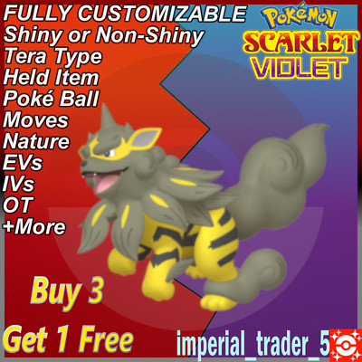 Pokémon Scarlet and Violet   Shiny Hisuian Arcanine   W/ Best 6IV Customizable