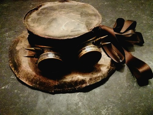 streampunk hat vintage rock gothic punk victorian military large brim wide woman - Picture 9 of 12