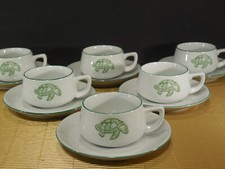 6 Suppen tassen klein "Thomas" antik Schildkröten suppe Mockturtle Soup Teller