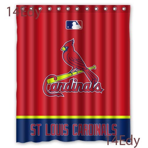 New St Louis Cardinals Baseball Custom Waterproof Shower Curtain 60 x