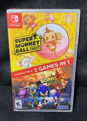 Super Monkey Ball + Sonic Force Double Pack (2 Games in 1)(Nintendo Switch)  NEW