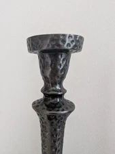 Hammered candle holder textured metal candlesticks Pottery Barn ? set 2