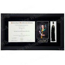 Modern 8.5"x11" Diploma Frame - Matte Black - w/ Graduation Year Engraving
