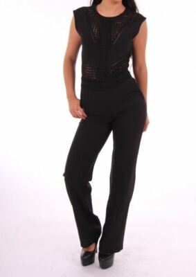 Supertrash Waris Jumpsuit In Black Uk Size 10 Eur 38 rrp £132 CR011 AA 01