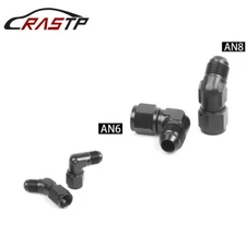 2PCS 45/90 Degree 6AN 8AN 10AN 12AN Female to Male Flare Swivel Fitting Adapter