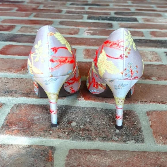 Zapatos de salón J. Renee para mujer Bilboa marfil/crema pedrería 11 W floral jardín Foto 4 de 4