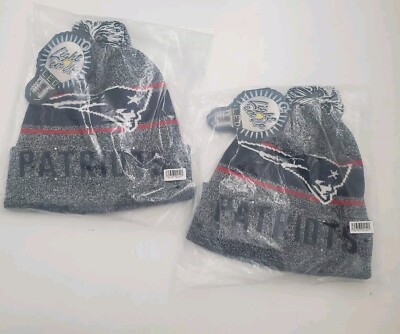 2- New England Patriots Light Em Up LED Beanie Adult Hat Fan Game Night