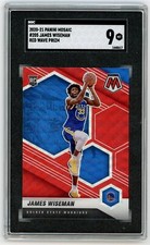 James Wiseman 2020-21 Panini Mosaic Rookie Asia Red Wave Prizm RC #205 SGC 9