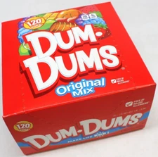Dum Dums Pops Candy 120 Ct Suckers Lollipops Bulk OVER 1 LB Assorted Flavors
