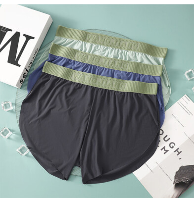 3pcs Herren Boxershorts U Tasche Lose Shorts Sport Laufhose