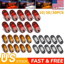 Amberredwhite Led Car Truck Trailer Rv Oval 2.5 Side Clearance Marker Lights