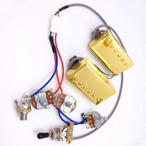 498R 498T Guitar Alnico V Pickups 4C with 2V1T Wiring Harness for Gibson Guitar