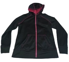 Reebok Women's Full Zip Hoodie Jacket Outdoor Polyester Black Size Medium W001