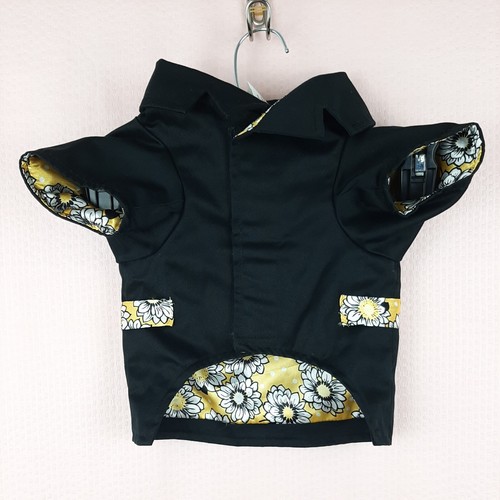 DC Garden Party Garpy Trench Coat Black Floral with Buttons Size M - 第 6/9 張圖片