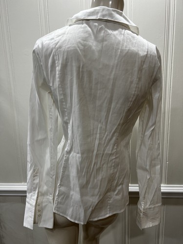BOSS HUGO BOSS Size 4 Stretch Blouse White - Picture 3 of 23