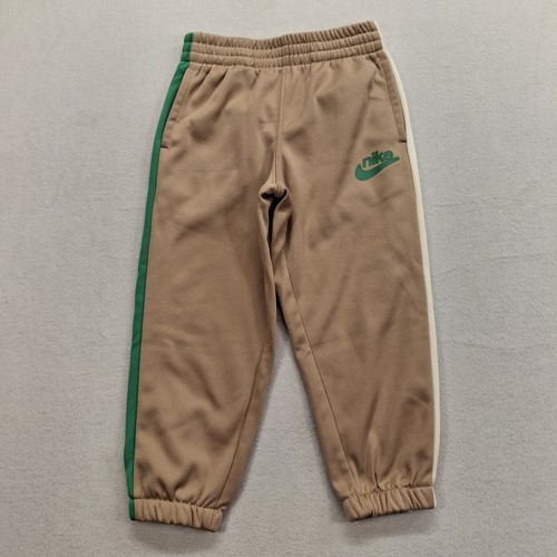 Nike Dri Fit Tracksuit 4-5 Regular Biege Green Colorblock Pants Full Zip Jacket - Picture 4 of 19