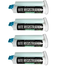 4 x Dental Bite Registration Material, Super Fast Set (50ml Cartridges) PVS VPS