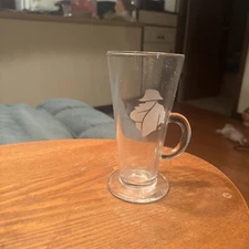 Courvoisier Cognac/White Frosted Logo/Clear Glass Handle Cocktail Glass