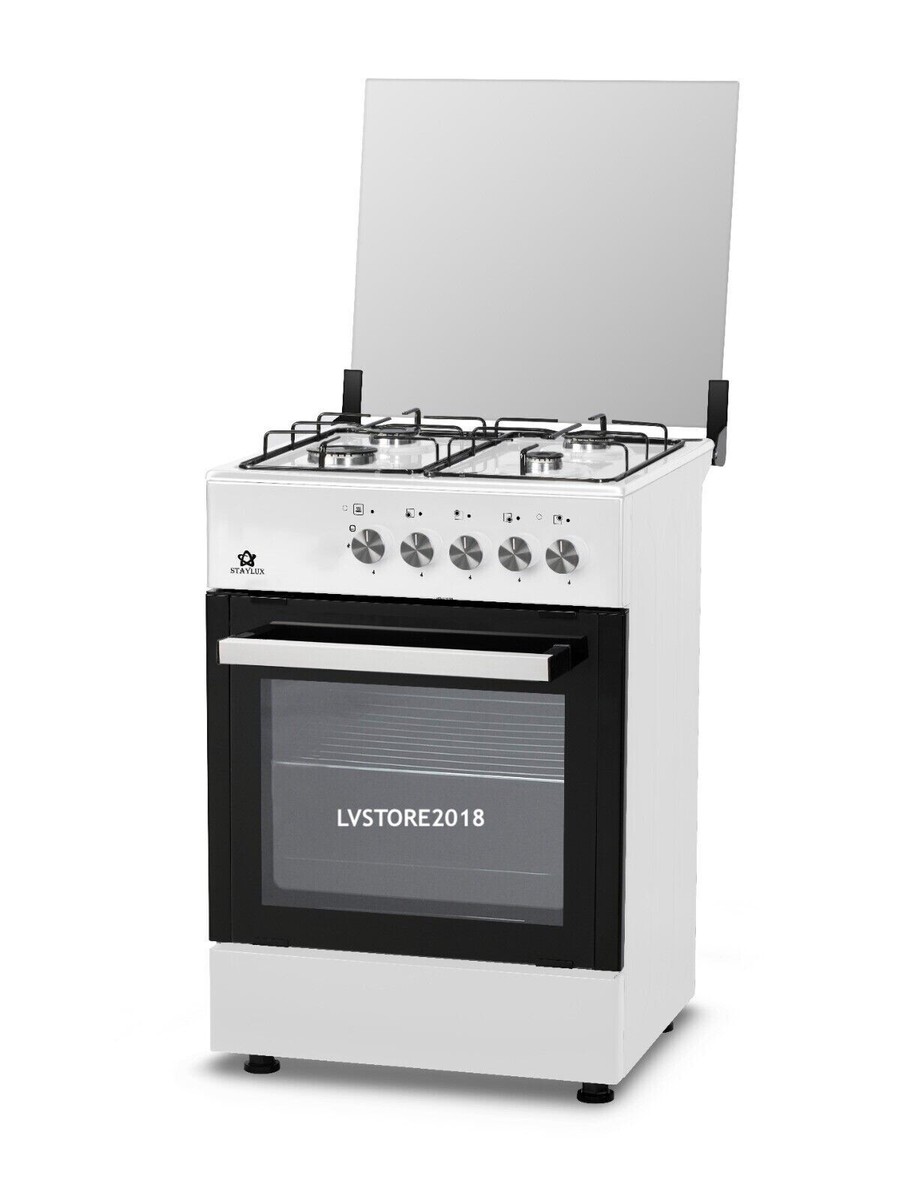 Cucina A Gas Bianca 60x60cm - Forno Ventilato Con Grill Elettrico E 4 Fuochi - Foto 7