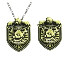 2" New FNAF Five Nights at Freddy's Security Badge Pin Silver Gifts