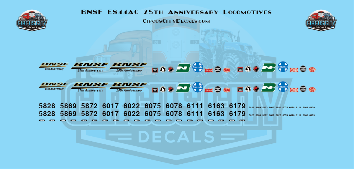 BNSF ES44AC 25th Anniversary Units 1:160 N Scale Decals | eBay