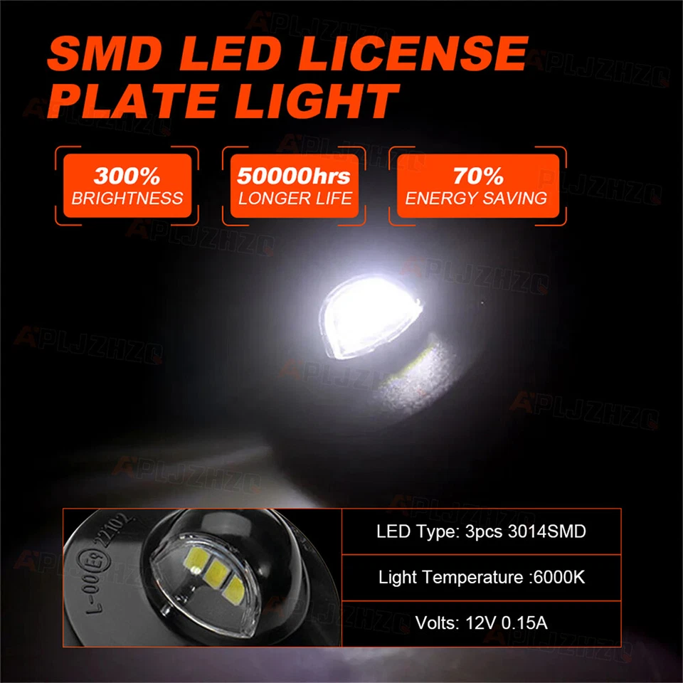 2 PCS LED License Plate Light Assembly LED Bulbs For Ford Explorer Sport Trac - Image 3 of 4