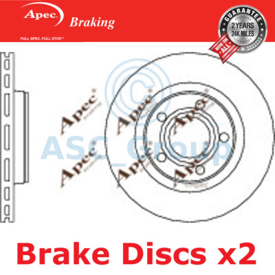 2x Apec BRAKING 280mm Belüftet Oe-Qualität Ersatz Bremsscheiben (Paar) DSK776